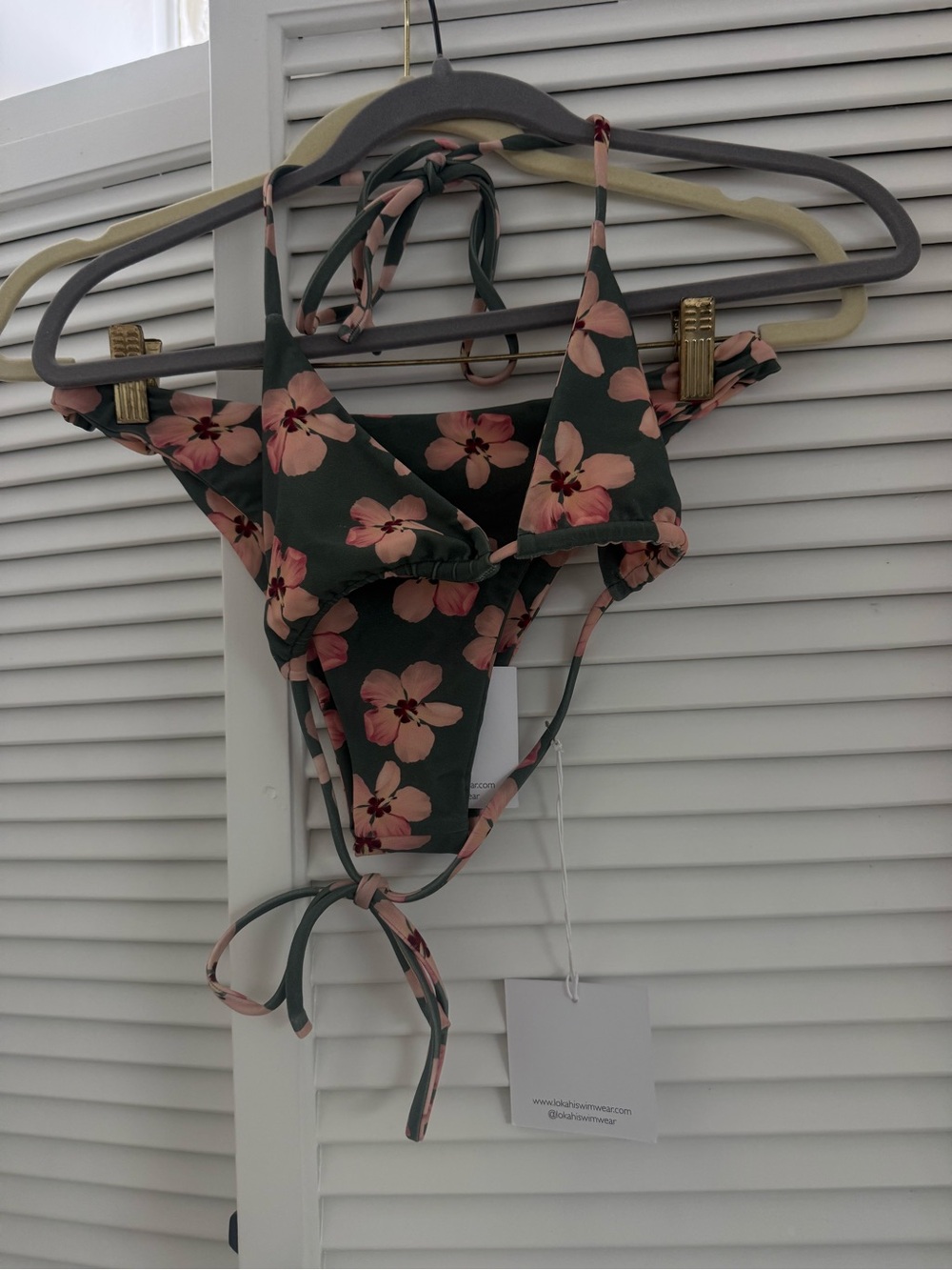 Lokahi Swimwear Tie-Back Bikini Top and Bottom